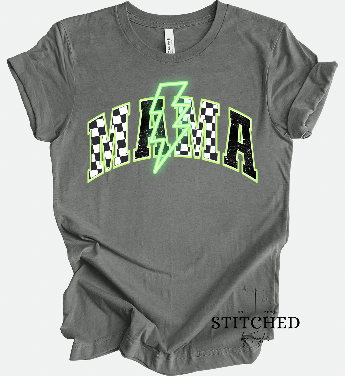 MAMA Green Checkered Lightening (printed)