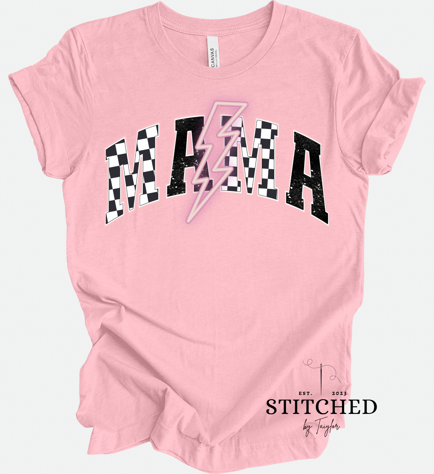 MAMA Light Pink Checkered Lightening (printed)