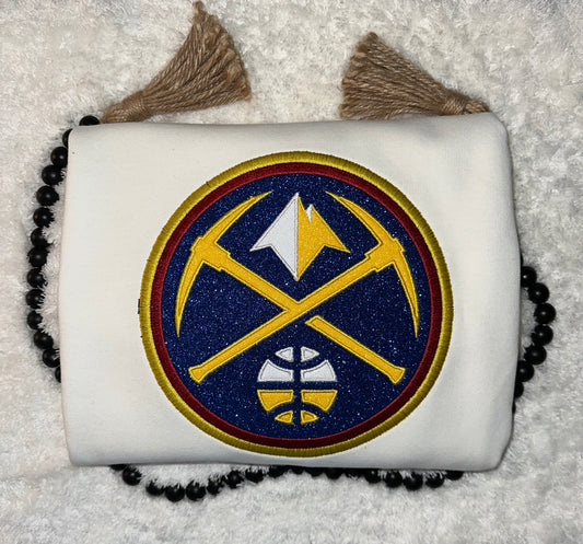 Denver Nuggets Glitter Logo - Embroidered