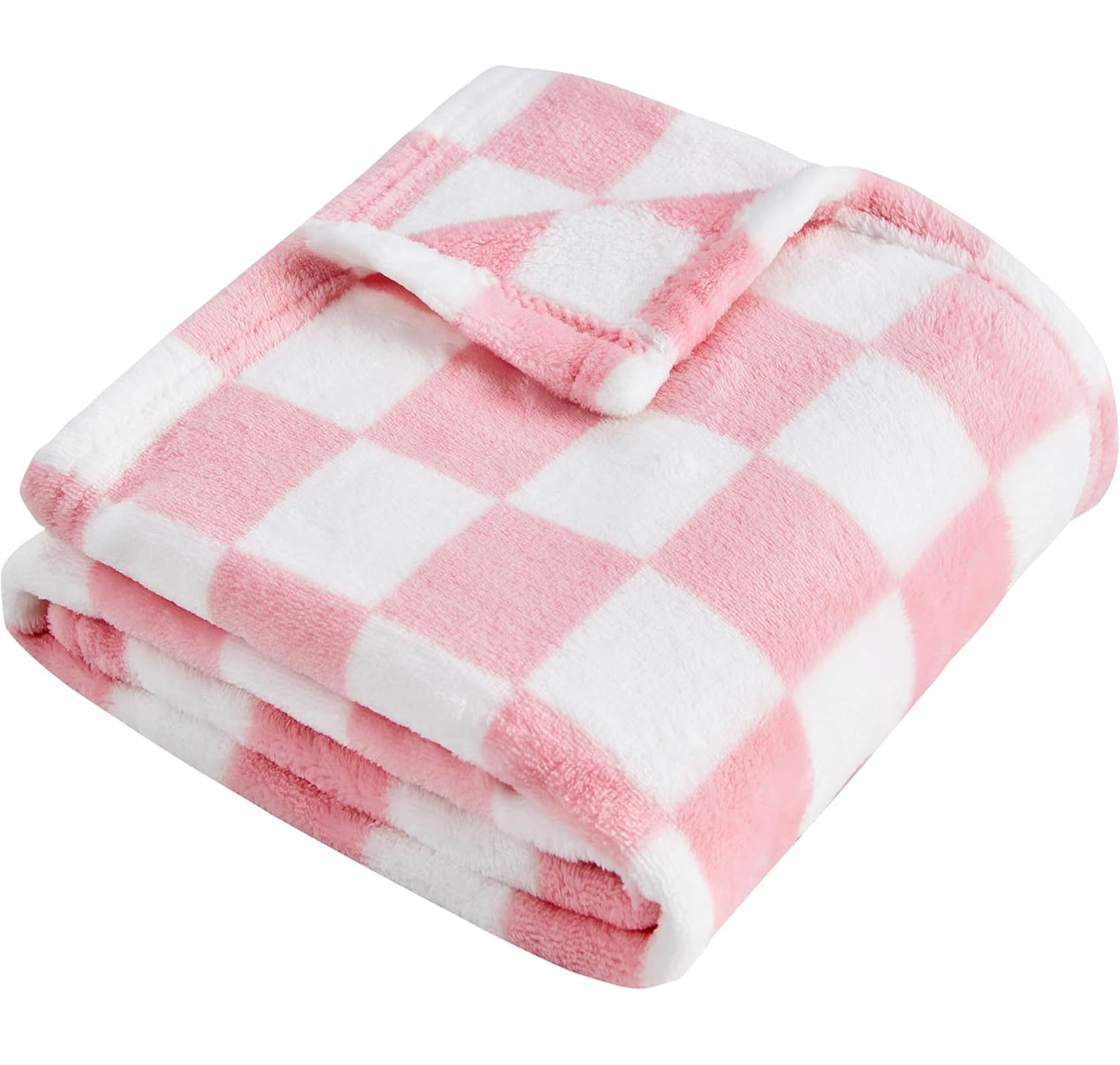 Custom Checkered Baby Blanket - EMBROIDERED
