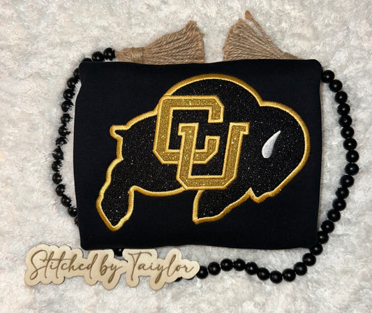 CU Buffaloes Glitter Logo - Embroidered