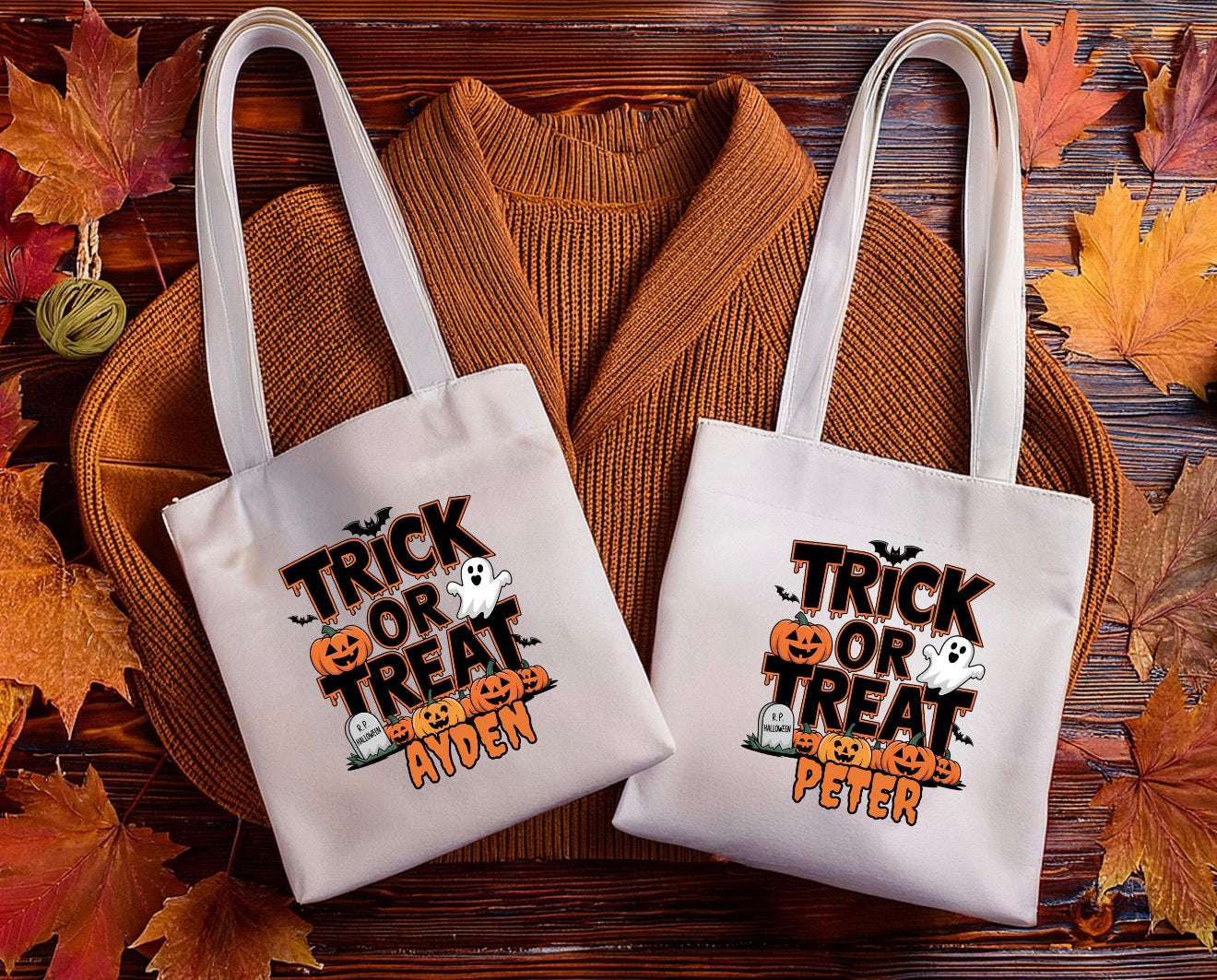 Halloween Trick-Or-Treat Bag 4 (white)