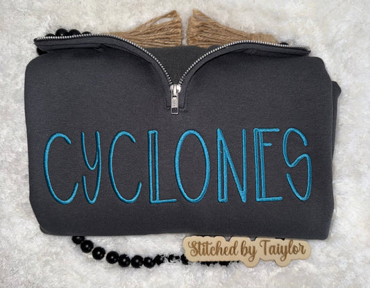 CUSTOM Bubblegum Font Word - Embroidered