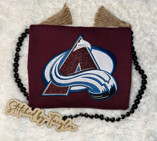 Colorado Avalanche Glitter Logo - Embroidered