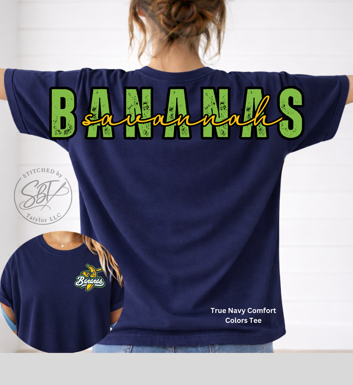 Custom Bananas Baseball Tee | Personalized Name & Number Shirt - PRINTED