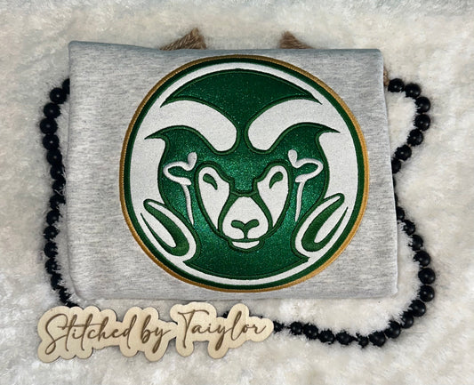 CSU Rams Glitter Logo - Embroidered