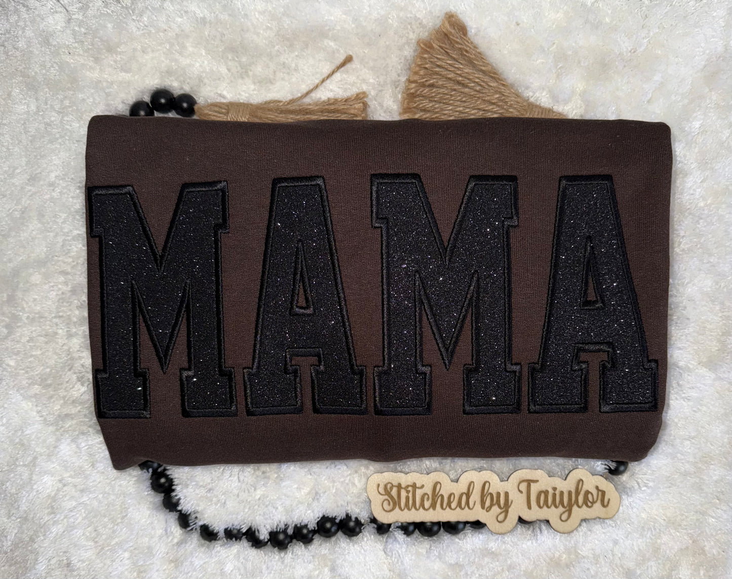 CUSTOM Glitter Word Design (Embroidered)