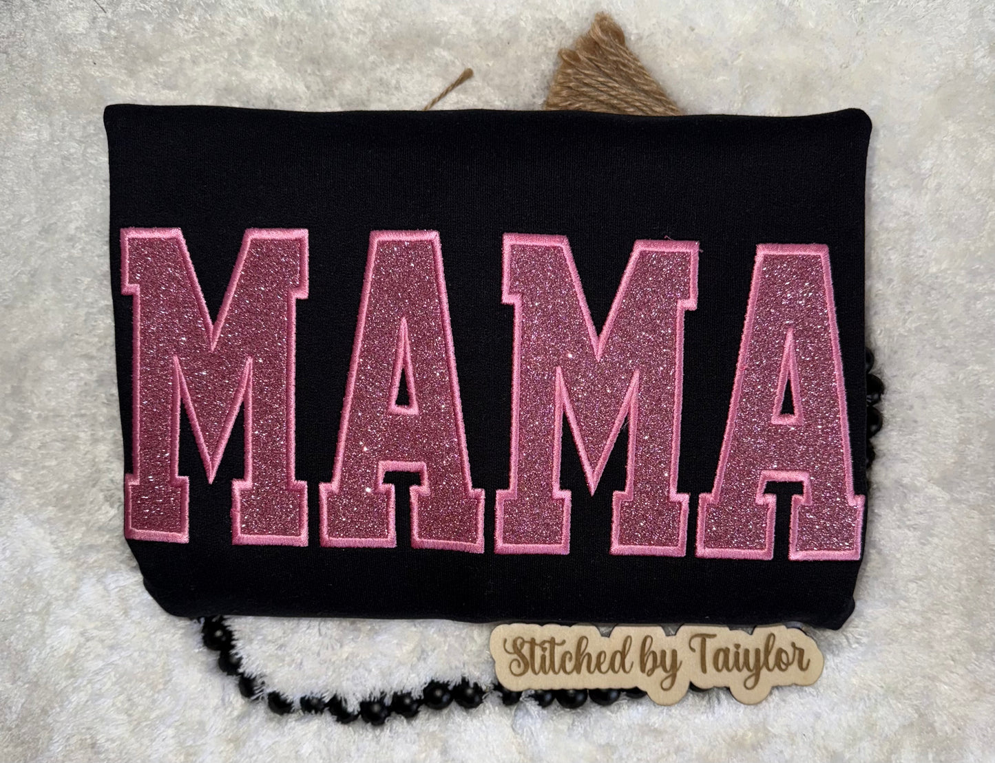 CUSTOM Glitter Word Design (Embroidered)