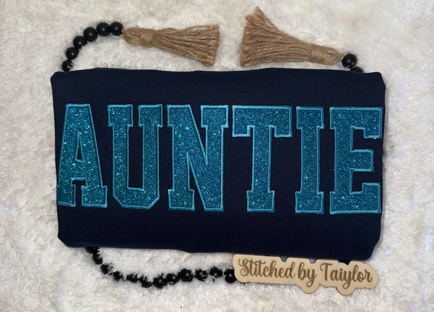CUSTOM Glitter Word Design (Embroidered)