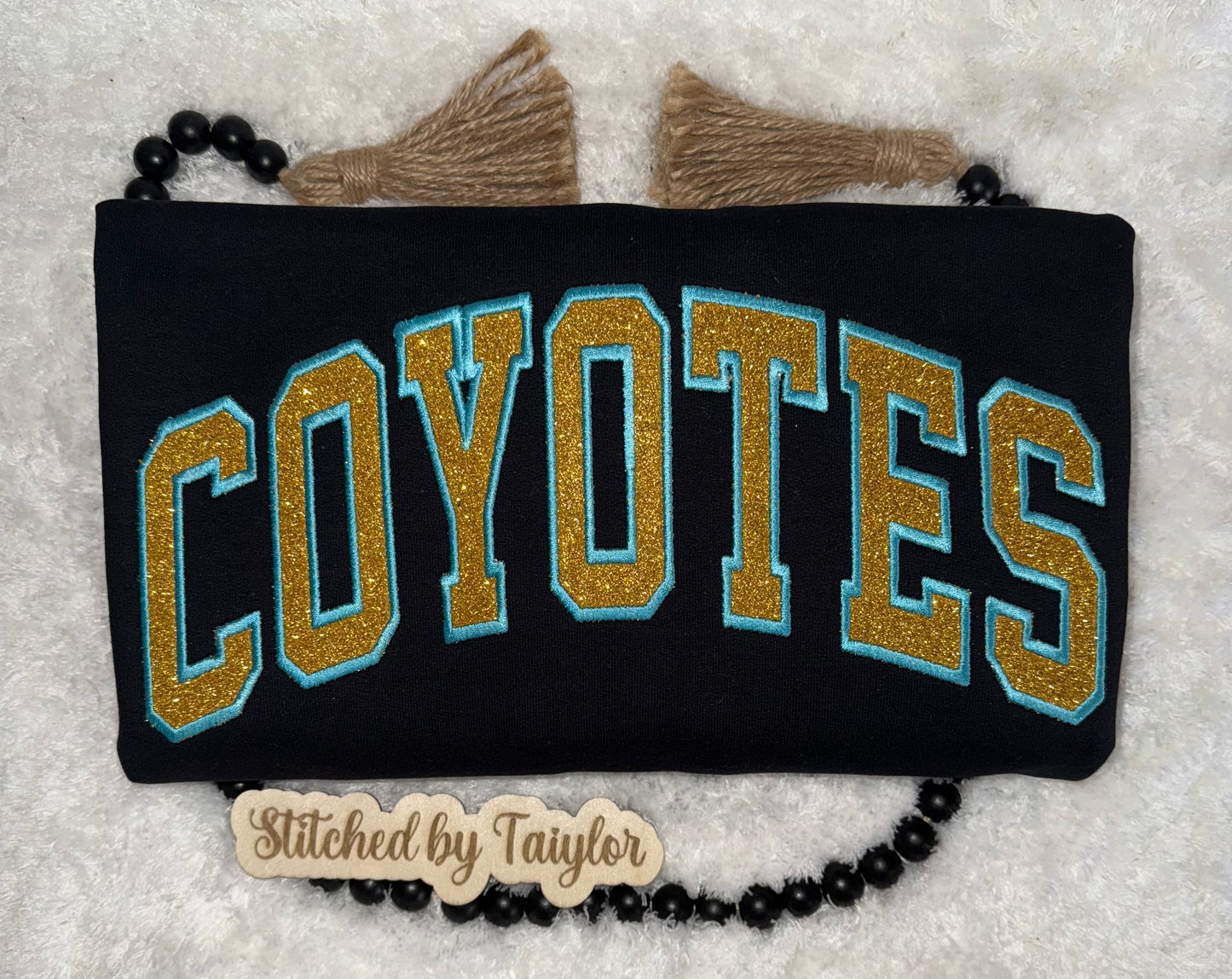 CUSTOM Glitter Word Design (Embroidered)
