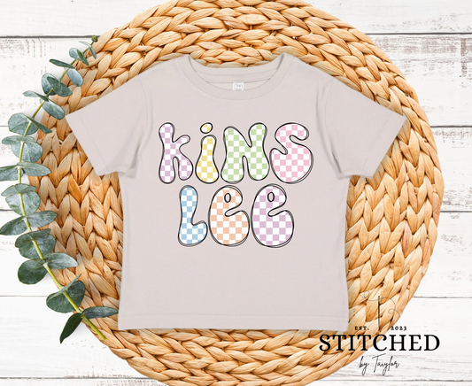 CHECKERED NAME Infant/Toddler/Youth (printed)