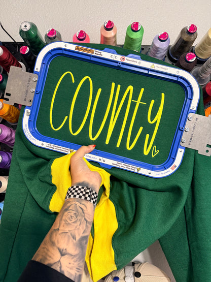 county heart - EMBROIDERED