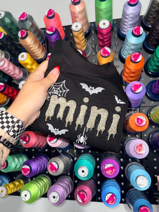 SPOOKY MINI Glitter Crewneck - Embroidered