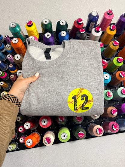 Personalized Custom Softball Big Back Printed Shirt