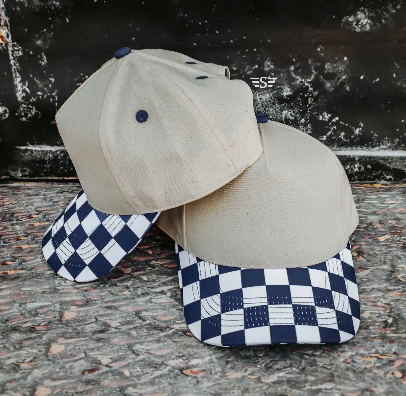 Checkered Trucker Hats | Ponytail Cap | Embroidered