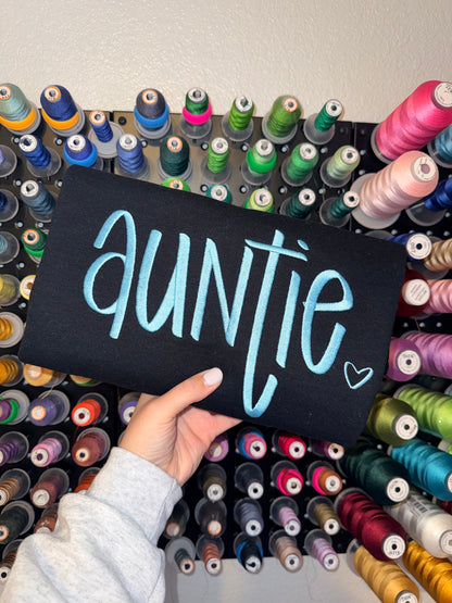 auntie heart - EMBROIDERED