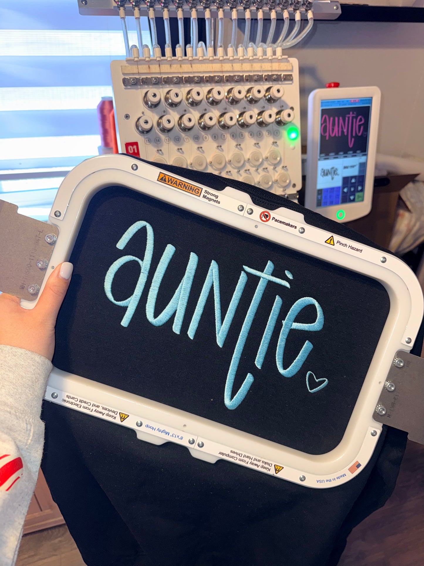 auntie heart - EMBROIDERED