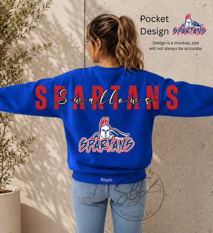Swallows Spartans Big Back Printed Crewneck