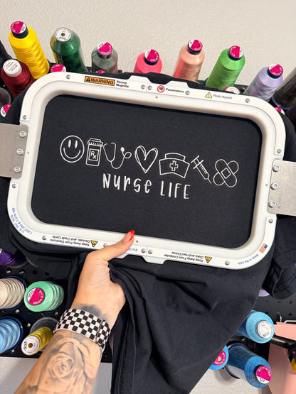 Nurse Life Icons - Embroidered