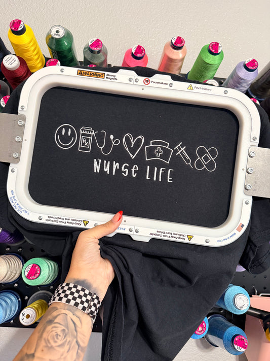 Nurse Life Icons - Embroidered