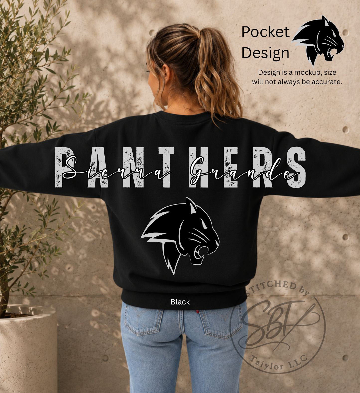 Sierra Grande Panthers Big Back Printed Crewneck