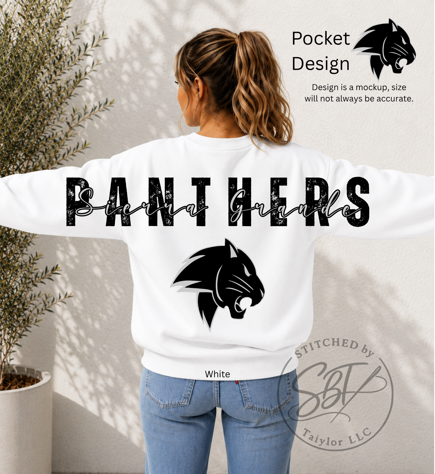 Sierra Grande Panthers Big Back Printed Crewneck