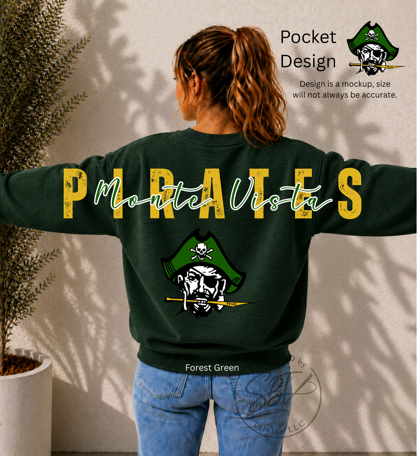 Monte Vista Pirates Big Back Printed Crewneck