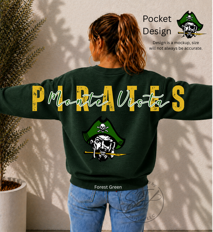 Monte Vista Pirates Big Back Printed Crewneck