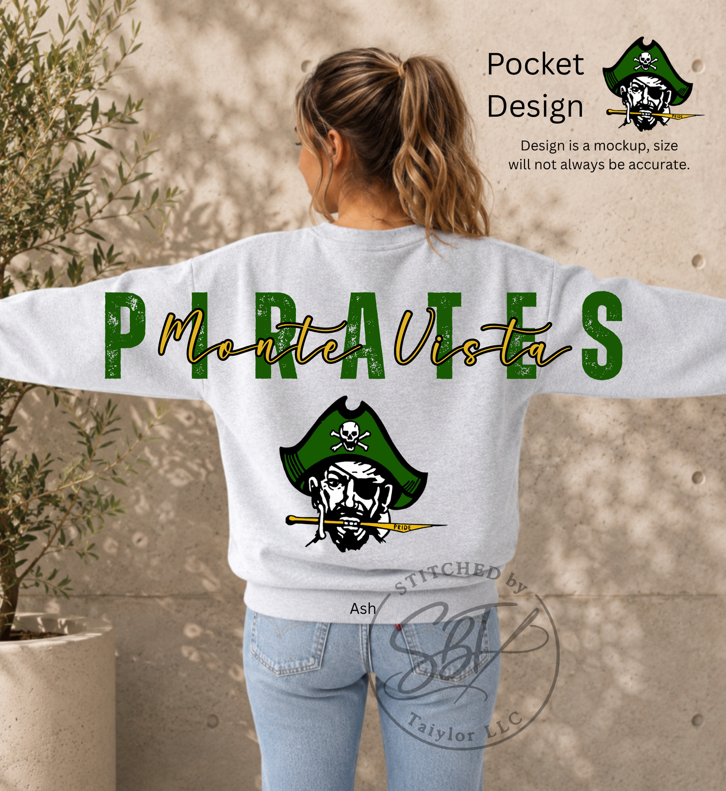 Monte Vista Pirates Big Back Printed Crewneck