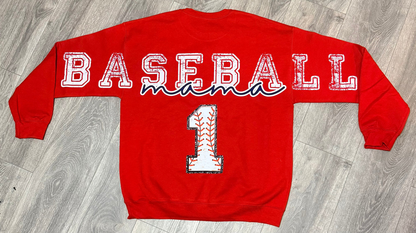 Personalized Custom Baseball Big Back Printed Shirt