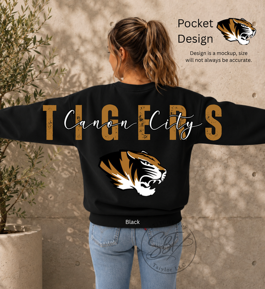 Cañon City Tigers Big Back Printed Crewneck
