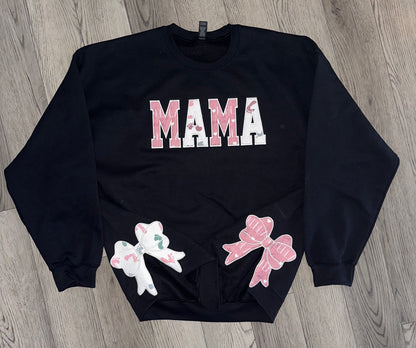 Keepsake Sweatshirt WITH Split Side Bow AND Front Chest (optional sleeve)