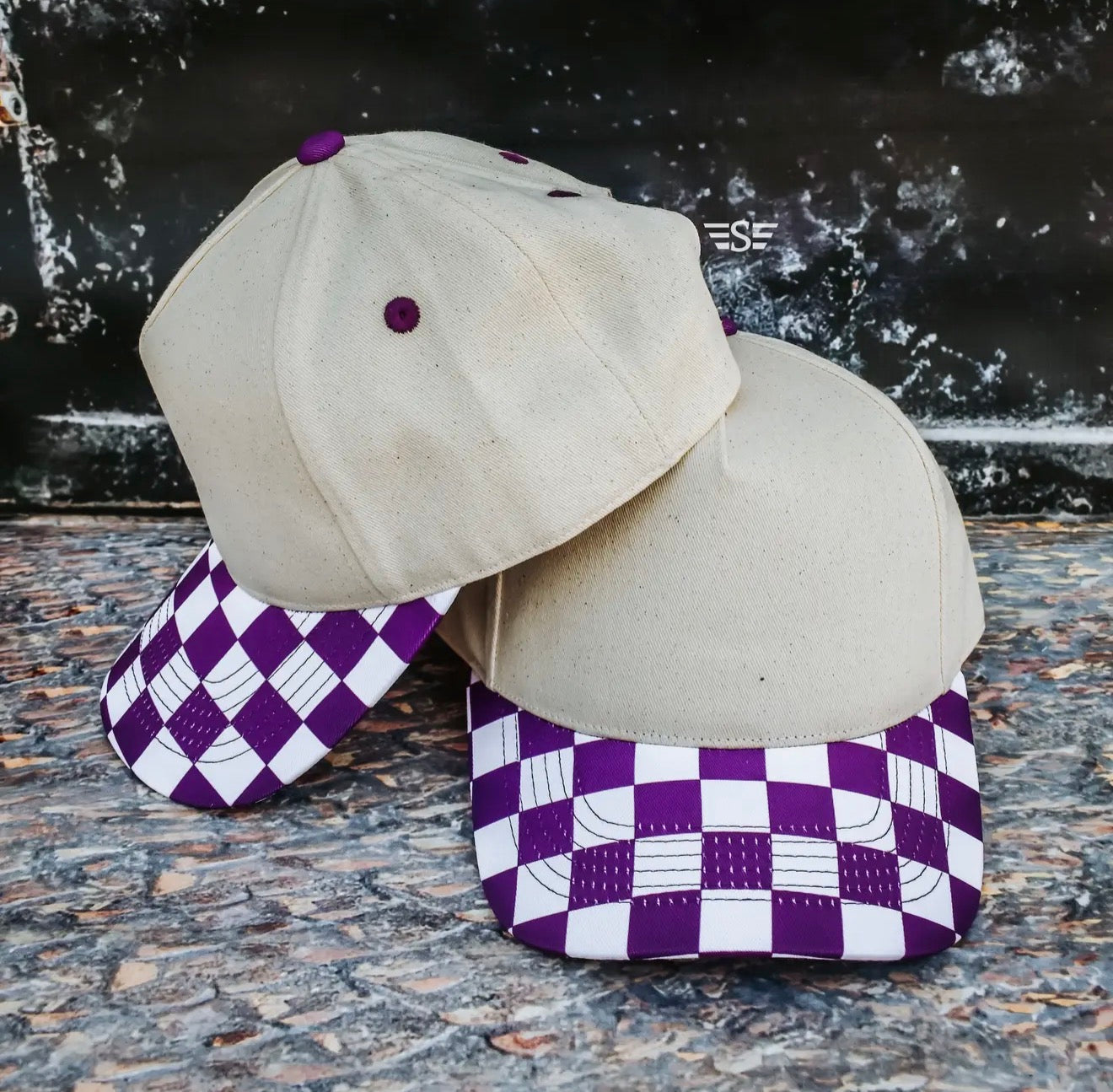 Checkered Trucker Hats | Ponytail Cap | Embroidered