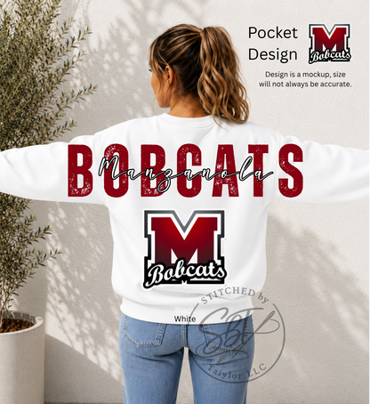 Manzanola Bobcats Big Back Printed Crewneck