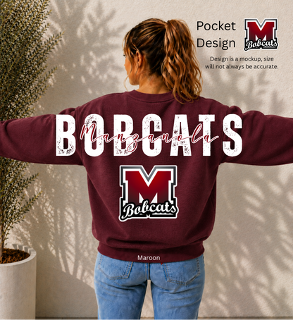 Manzanola Bobcats Big Back Printed Crewneck
