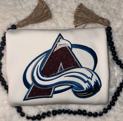 Colorado Avalanche Glitter Logo - Embroidered