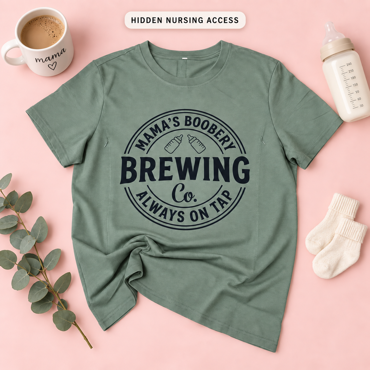 Breastfeeding Tee | Printed Tee | Hidden Access