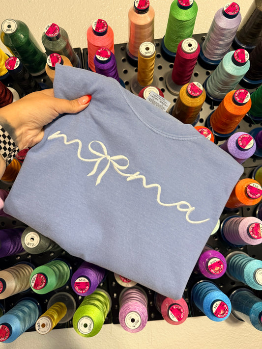 bow mama - EMBROIDERED