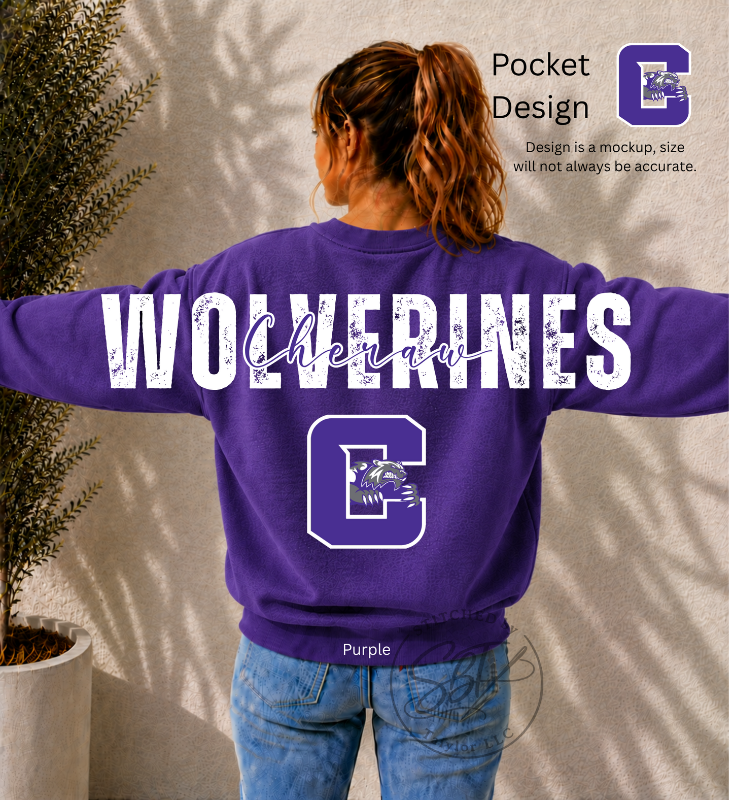Cheraw Wolverines Big Back Printed Crewneck
