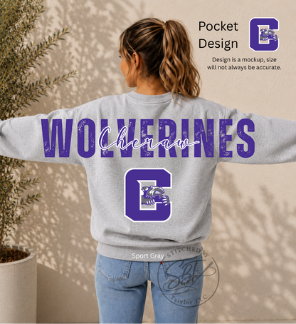 Cheraw Wolverines Big Back Printed Crewneck