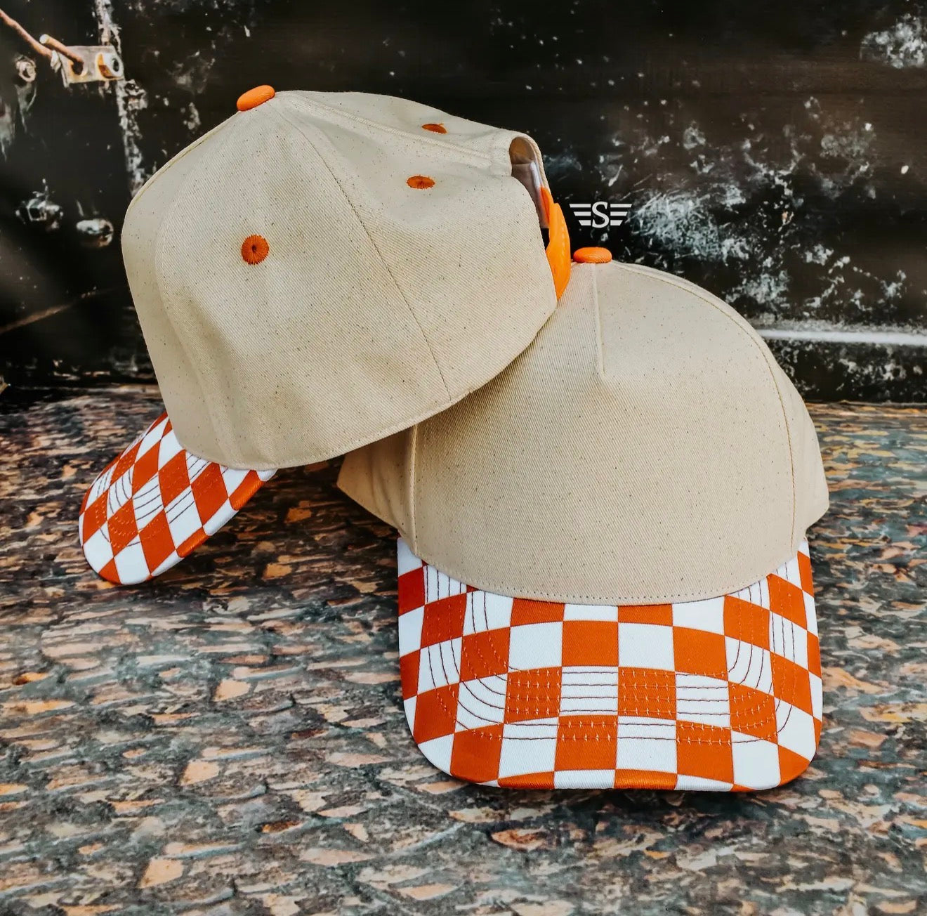 Checkered Trucker Hats | Ponytail Cap | Embroidered