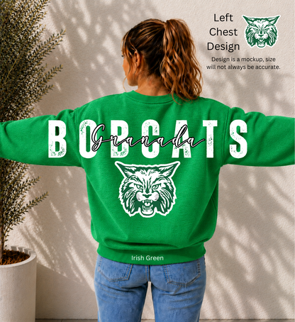 Granada Bobcats Big Back Printed Crewneck