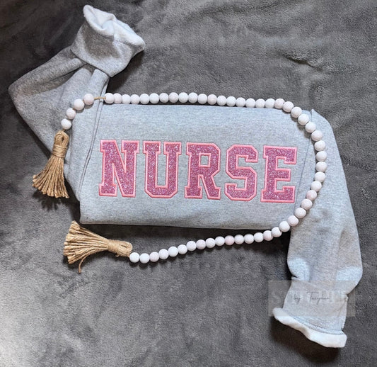 NURSE Glitter Crewneck