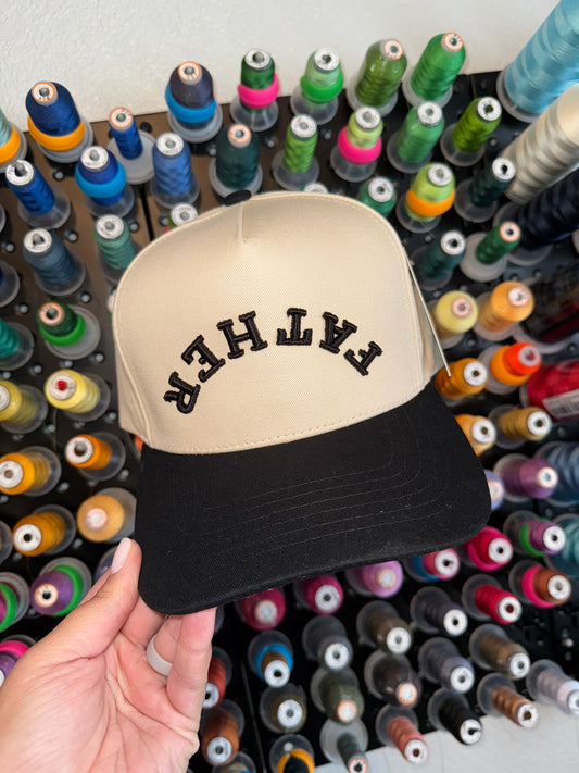 Upside Down Word Design - Trucker Hat - Embroidered