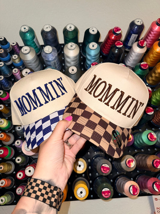 Checkered Trucker Hats | Ponytail Cap | Embroidered