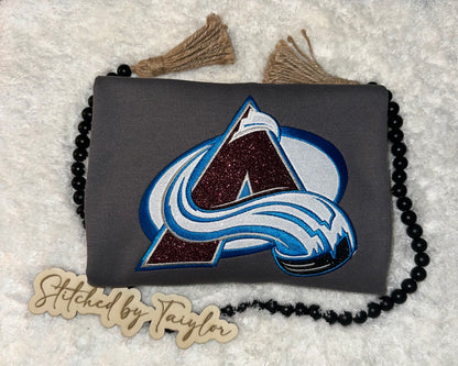 Colorado Avalanche Glitter Logo - Embroidered