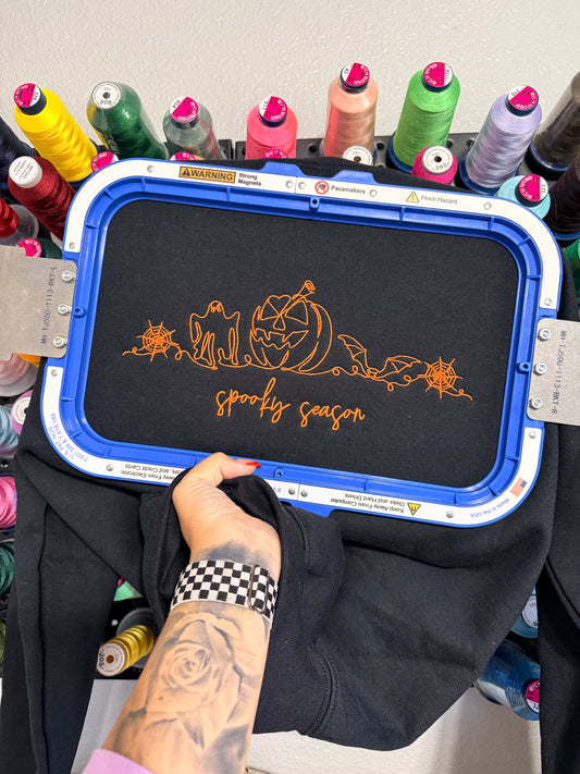 Spooky Season Line Art - Embroidered