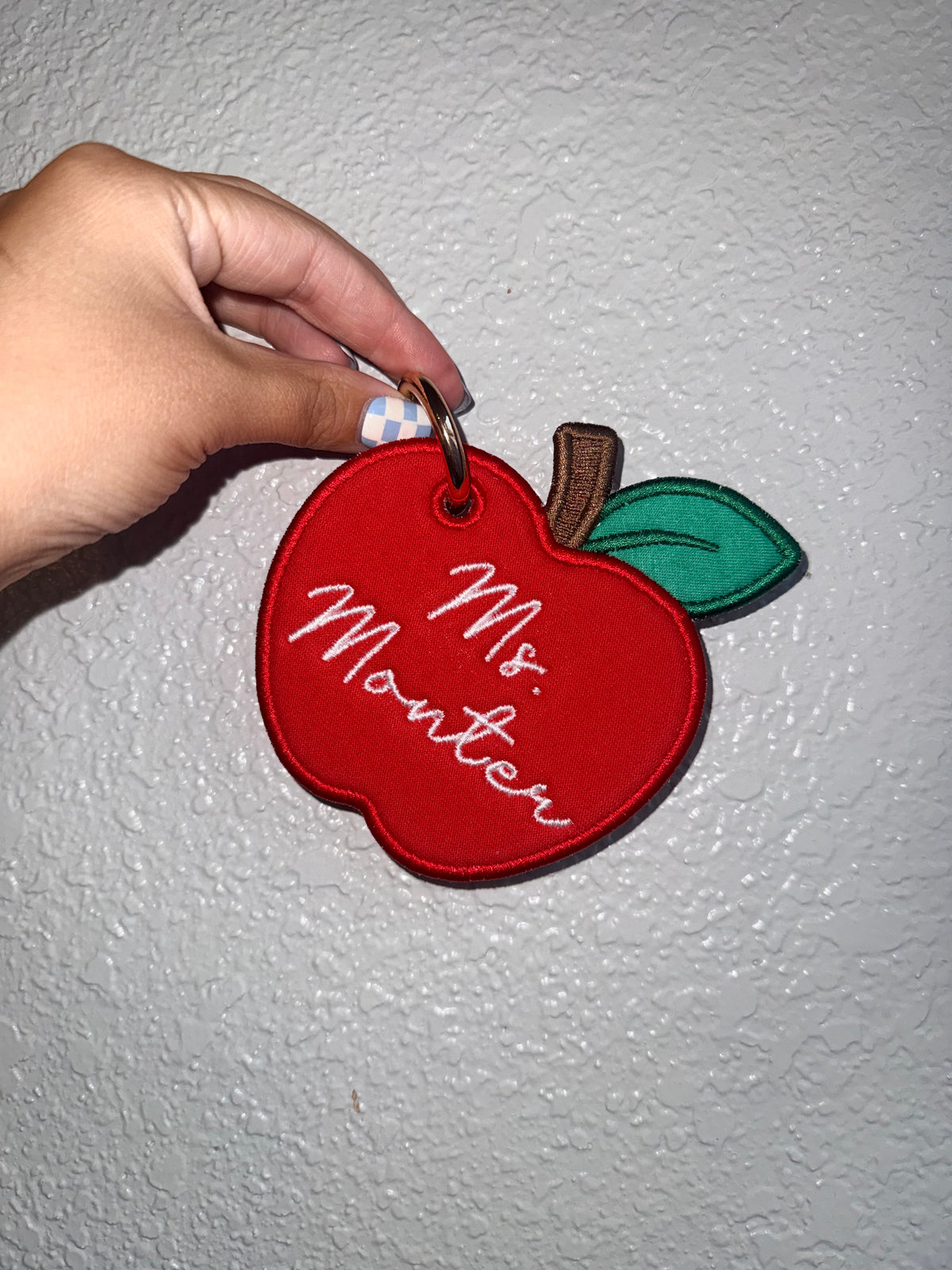 Teacher Apple Bag Tag