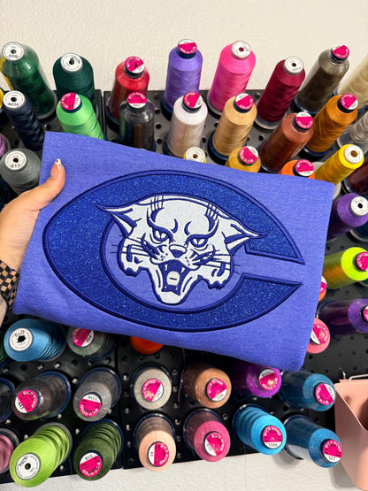 Central Wildcats Glitter Logo - Embroidered