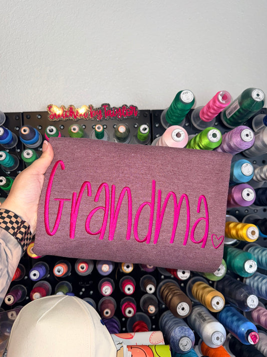 Grandma heart - EMBROIDERED